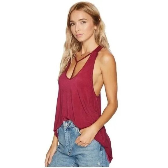 Free People Amelia Y-Neck Tank Top - Picture 3 of 10
